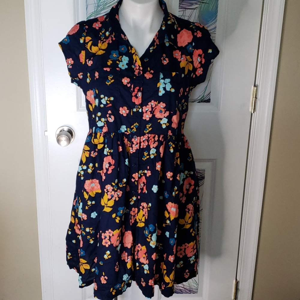 Floral Button down Dress